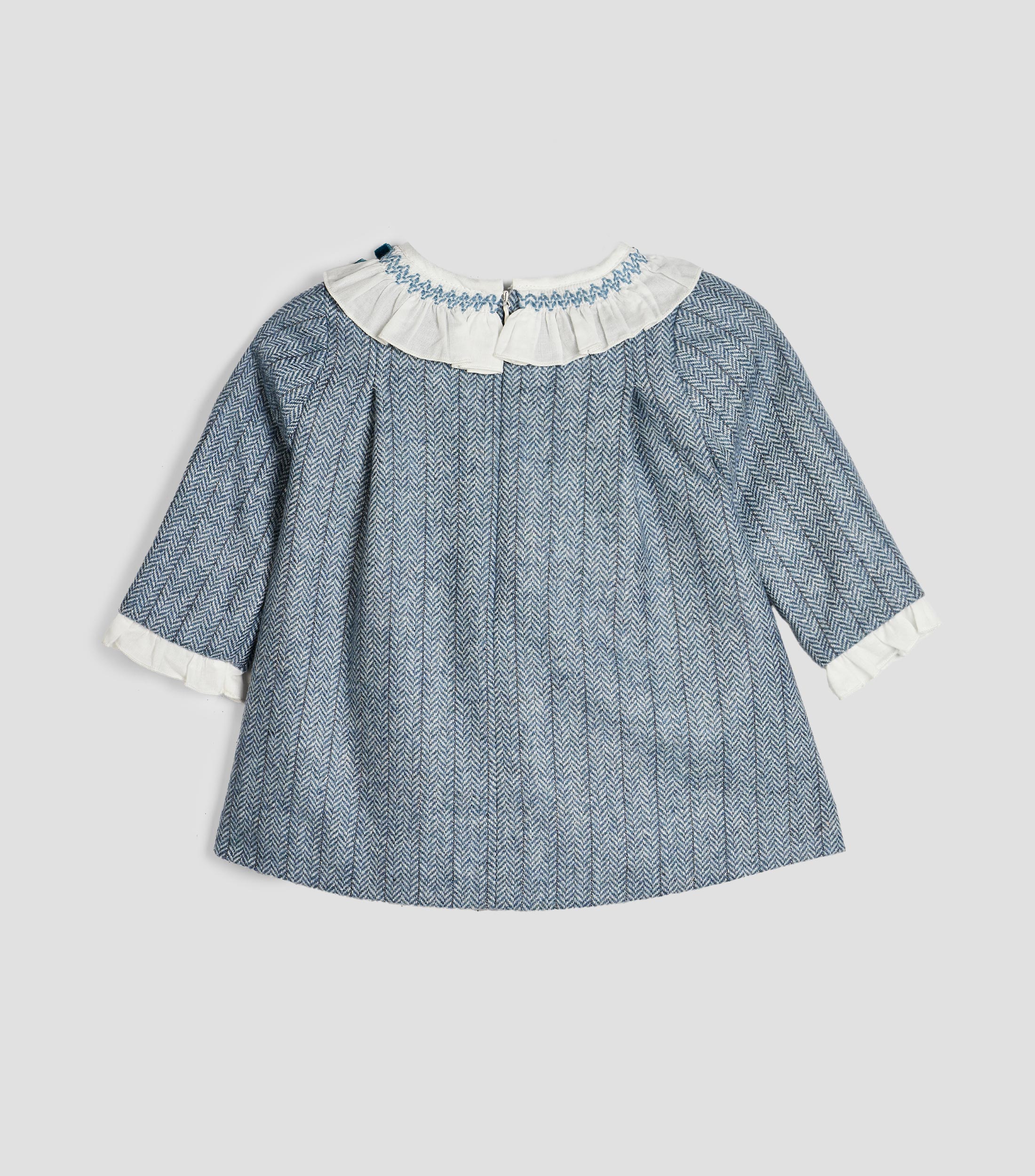 Vestido jaspeado manga larga Bebé